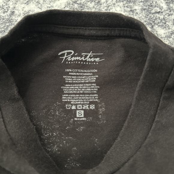 Small Primitive Skateboarding Mens Shirt Lot, Black Tank Top Floral, Angel Black - Picture 5 of 9
